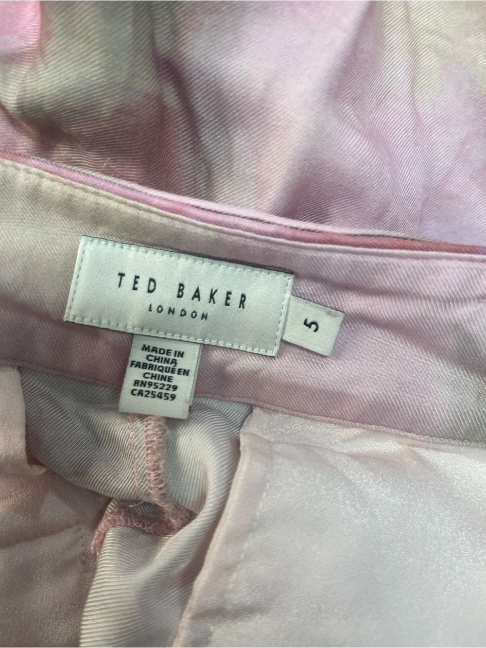 Ted Baker Ayaaz Floral Printed Tailored Shorts Pink Coral
